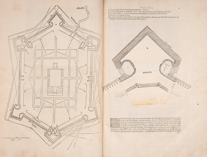 First Barbaro edition of I dieci libri dell'architettura by Vitruvius, published in 1556.