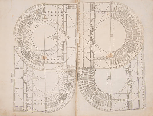 First Barbaro edition of I dieci libri dell'architettura by Vitruvius, published in 1556.