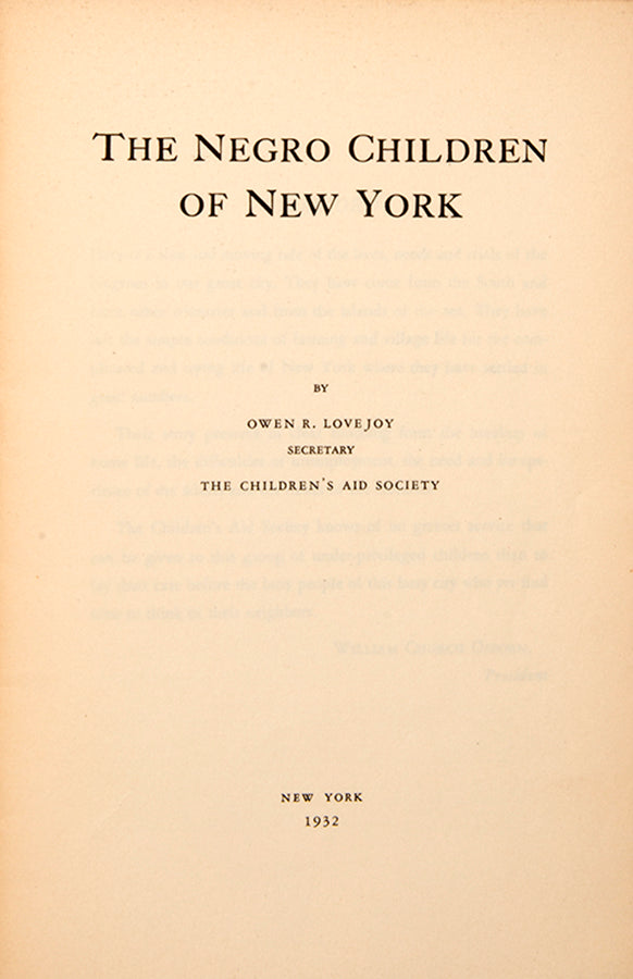 Owen Lovejoy was a vehement opposer of child labour. He served as the general secretary of the National Child Labor Committee from 1907 to 1926, and then as the general secretary of the Children's Aid Society until 1939.