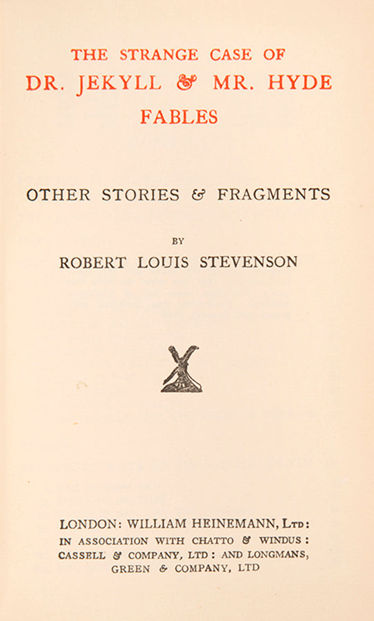 The complete works of Robert Louis Stevenson in 5 volumes, including Treasure Is;land and Jekyll and Hyde.