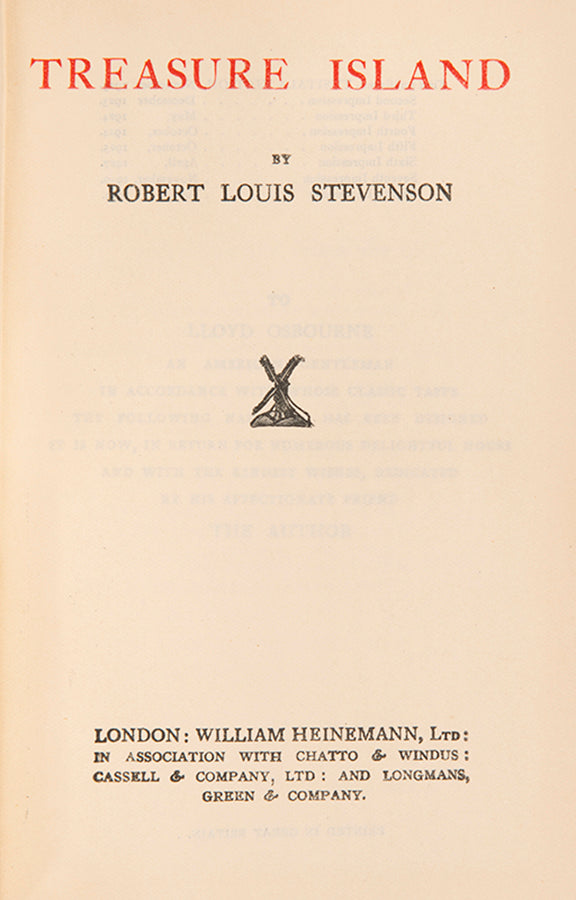 The complete works of Robert Louis Stevenson in 5 volumes, including Treasure Is;land and Jekyll and Hyde.