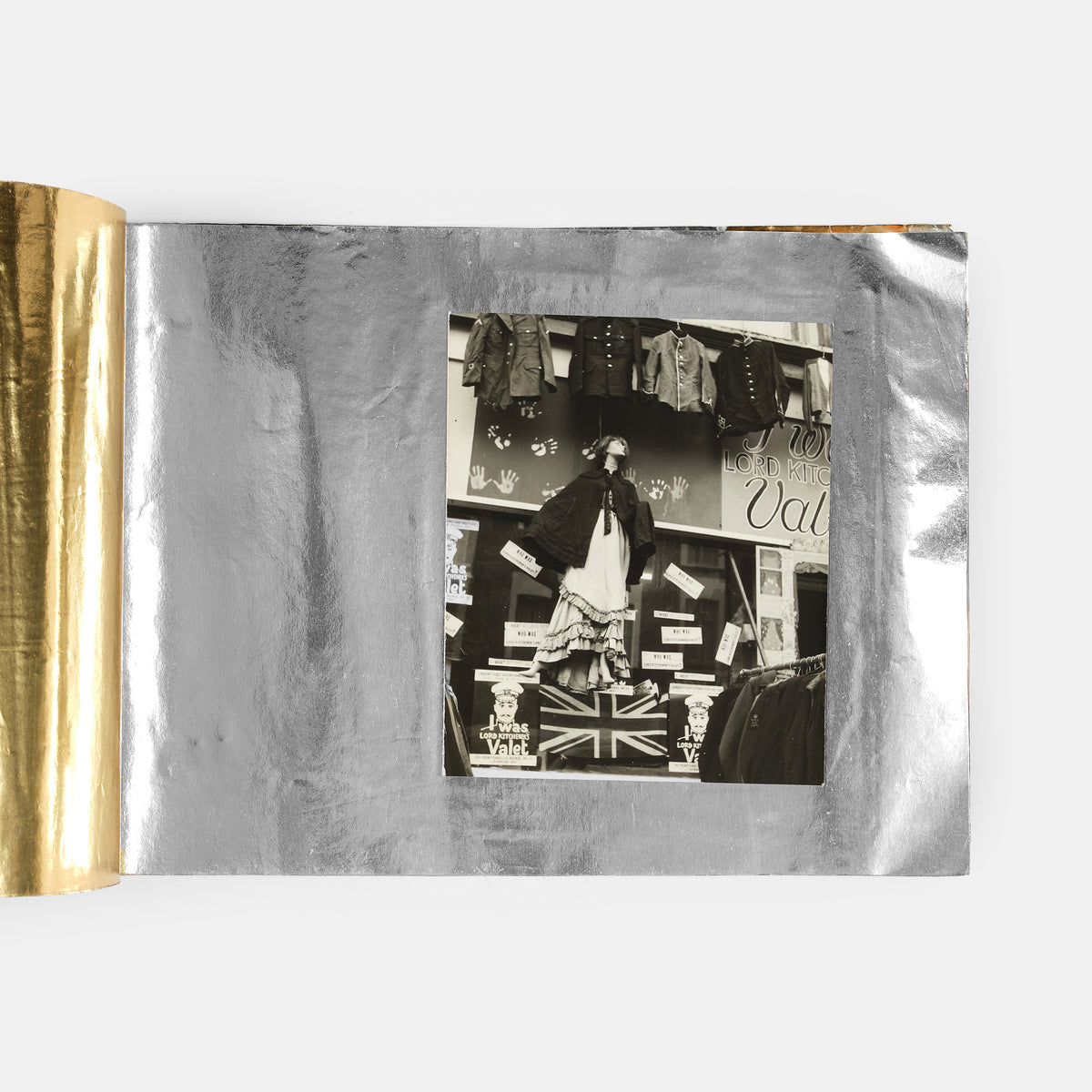 These photographs show the interior and exterior of the I Was Lord Kitchener's Valet boutique on Portobello Road and an anti-apartheid rally in November 1966.