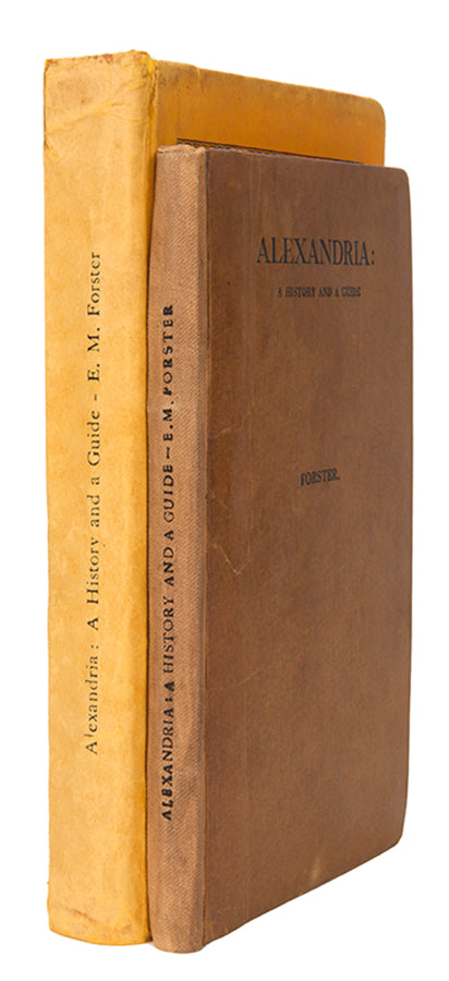 First and second edition of Alexandria: A History and a Guide by E.M. Forster, inscribed by the author to Naomi Mitchison.