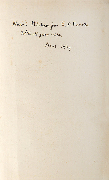 First and second edition of Alexandria: A History and a Guide by E.M. Forster, inscribed by the author to Naomi Mitchison.