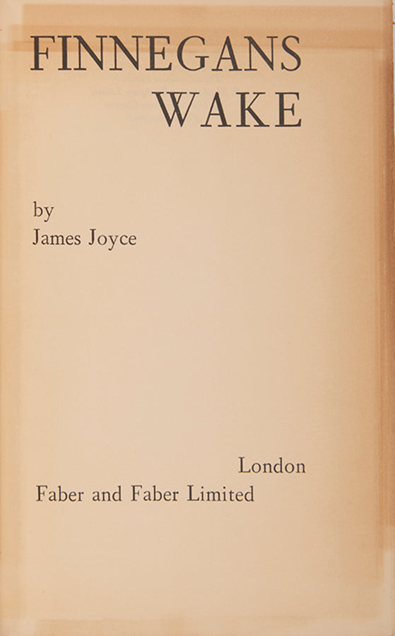 First trade edition of Finnegans Wake by James Joyce.
