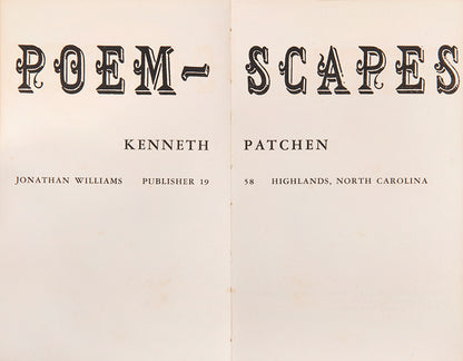 First edition of Poem-Scapes by Kenneth Patchen, one of 75 copies hand-painted by the author.