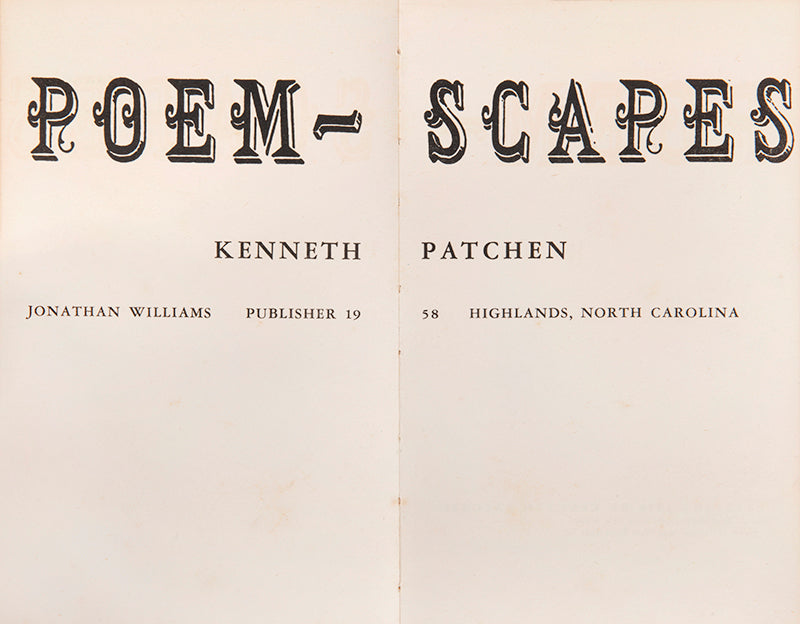 First edition of Poem-Scapes by Kenneth Patchen, one of 75 copies hand-painted by the author.