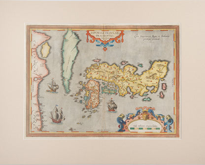 double page copper engraved map with later hand colouring from the fifth and final and most complete French edition of the Theatre de l'univers 