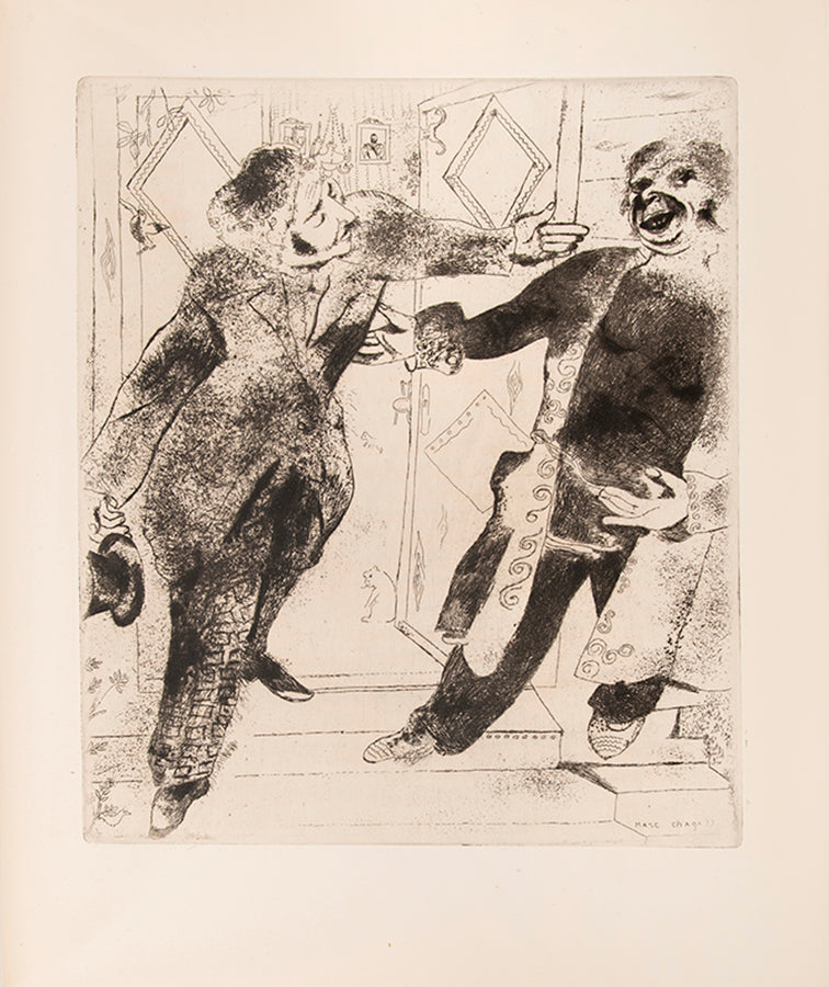 Gogol's masterpiece 'Dead Souls', the first major book entirely illustrated by Chagall and his first illustrations for Vollard. Signed by Chagall on the limitation and title-page.
