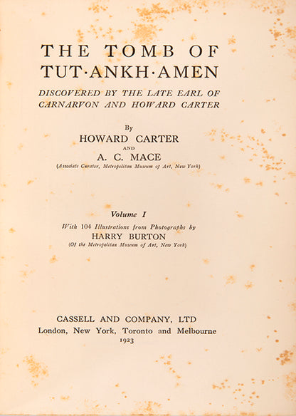 A set of Carter's TutAnkhAmen with the very rare dust-wrappers.