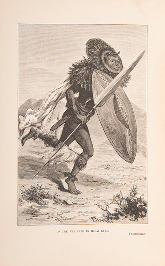 A fine copy of the rare first edition of Thomson's through Masai Land. 