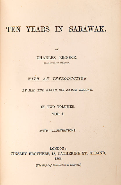 Charles Brooke's famous account of Sarawak in Borneo.