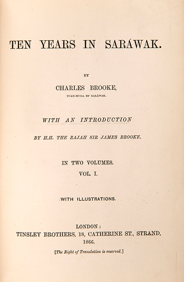 Charles Brooke's famous account of Sarawak in Borneo.