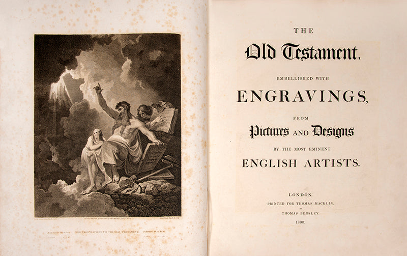 The first edition of Macklin's sumptuous edition of the King James Bible, illustrated with 68 engaved plates,