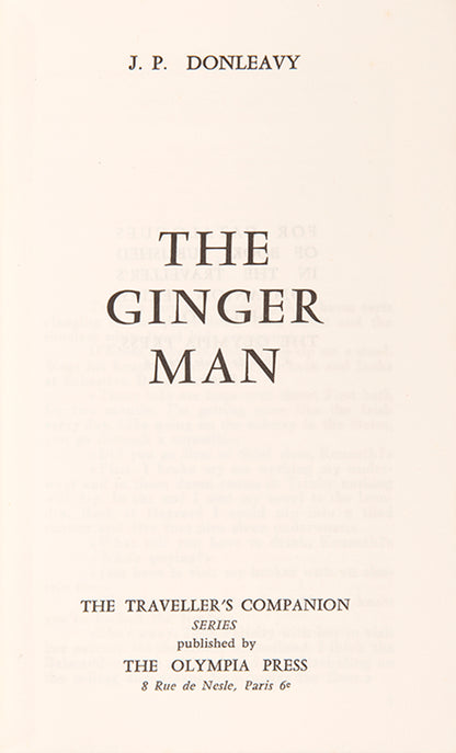 First edition of The Ginger Man by J.P. Donleavy.