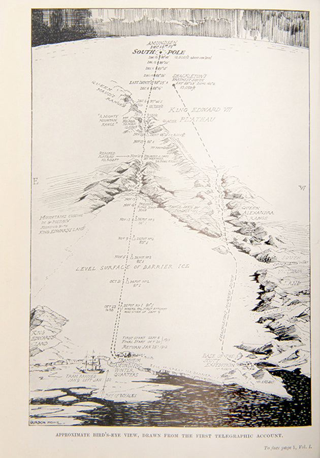First edition of Roal Amundsen's South Pole, a cornerstone of Antarctic exploration; the account of the first expedition to reach the South Pole.
