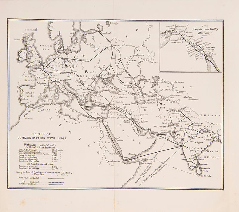 Andrews, an East Indian Railway official, had propoped a railway along Euphrates, linking Europe with the Arabian Gulf at Basra, as a direct route between Britain and India