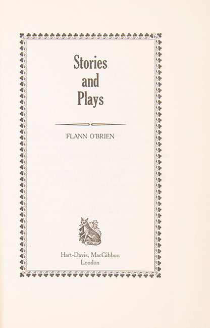 First edition of Stories and Plays by Flann O'Brien.