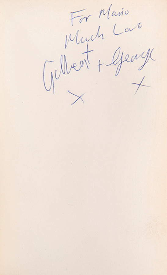 A presentation copy of Gilbert and George's Dark Shadow.