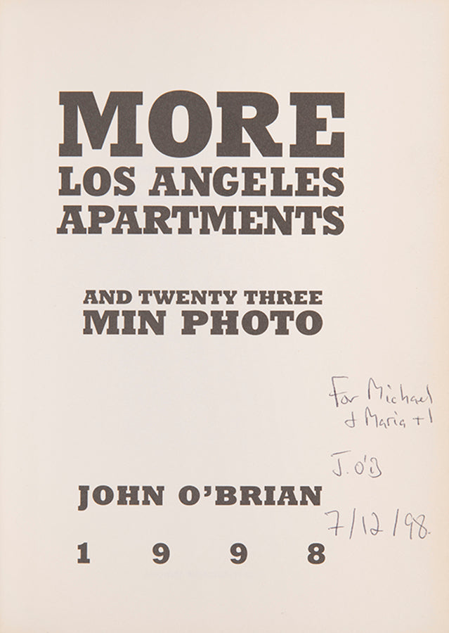 Ed Ruscha's 1965 book Some Los Angeles Apartments included a photograph of The Capri, a building at 118 N. Normandie. John O'Brian's book More Los Angeles Apartments follows Ruscha's format and contains photographs of other apartment buildings on the same stretch of road.