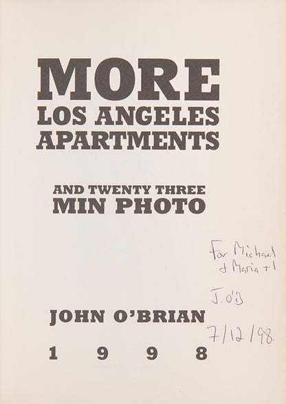 Ed Ruscha's 1965 book Some Los Angeles Apartments included a photograph of The Capri, a building at 118 N. Normandie. John O'Brian's book More Los Angeles Apartments follows Ruscha's format and contains photographs of other apartment buildings on the same stretch of road.