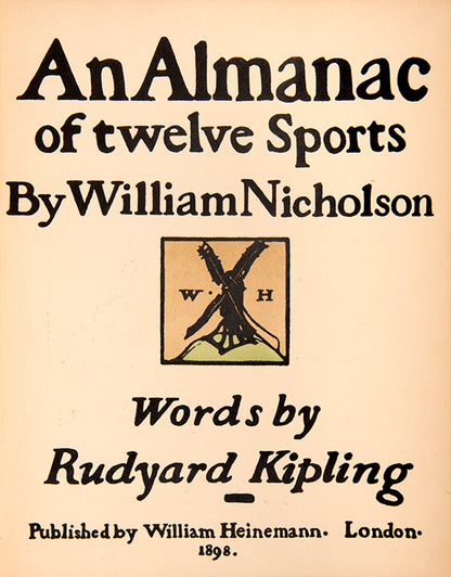 An unusually wonderful example of this book, with accompanying verses by Rudyard Kipling, in variant vellum binding; 12 full-page colour lithographs