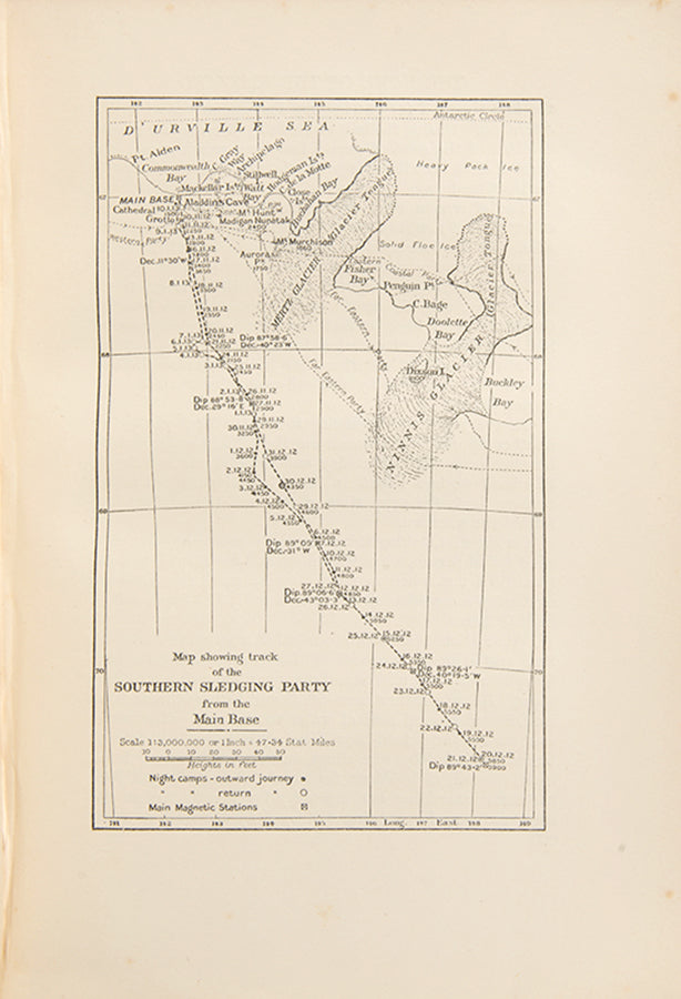 rare inscribed copy of the first edition of Mawson's classic account of heroic age exploit' with stunning photography