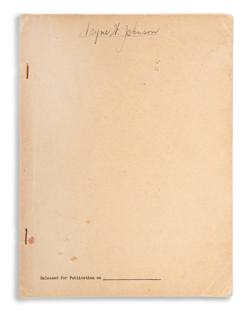 The rare lithoprint edition of Henry DeWolfe Smyth's official report on the development of the atomic bomb, with the secret text on plutonium.