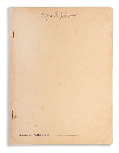 The rare lithoprint edition of Henry DeWolfe Smyth's official report on the development of the atomic bomb, with the secret text on plutonium.