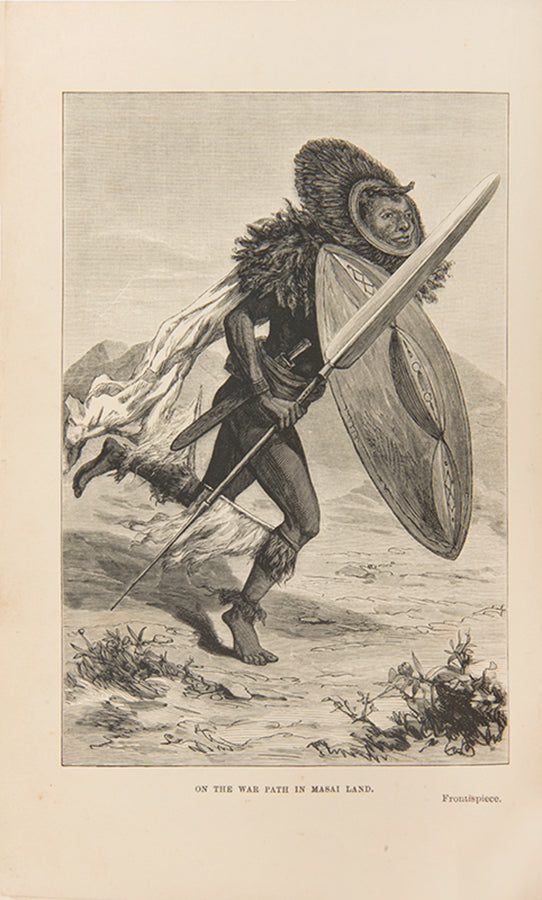 A rare inscribed first edition of Thomson's Through Masia Land. Thomson was a British geologist and explorer who played an important part in the Scramble for Africa.