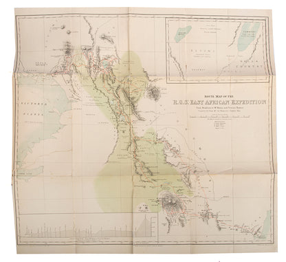 A rare inscribed first edition of Thomson's Through Masia Land. Thomson was a British geologist and explorer who played an important part in the Scramble for Africa.