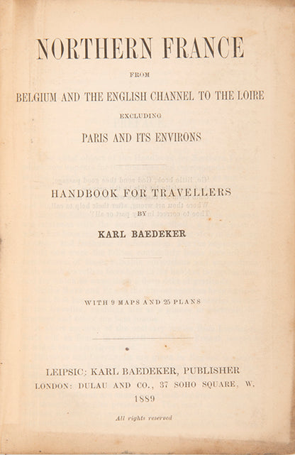 The first of five editions of Northern France. 