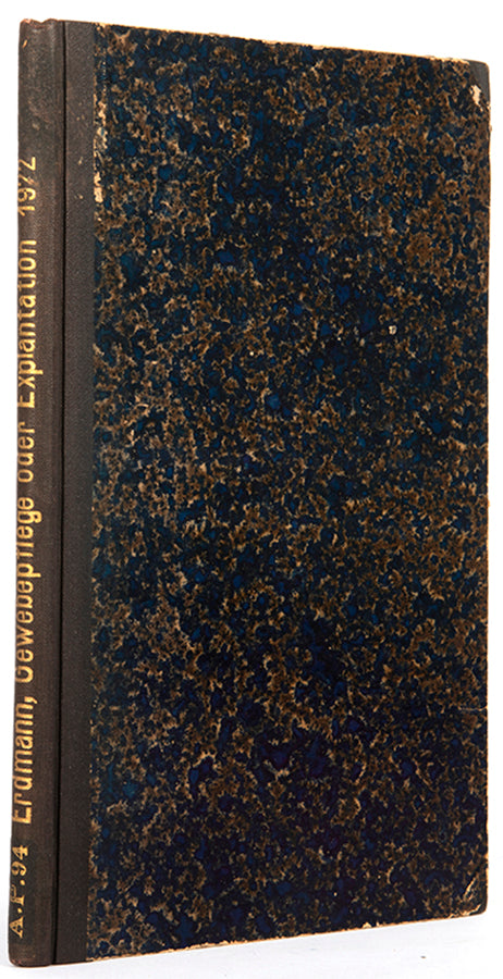First edition of the first German textbook on tissue culture, with applications for cancer research, Rhoda Erdmann's Praktikum der Gewebepflege, published in 1922.