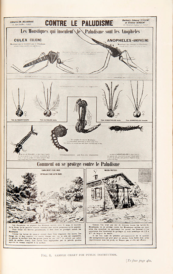 First edition of The Prevention of Malaria, a comprehensive work on malaria epidemiology by Ronald Ross, the doctor who identified its transmission route.