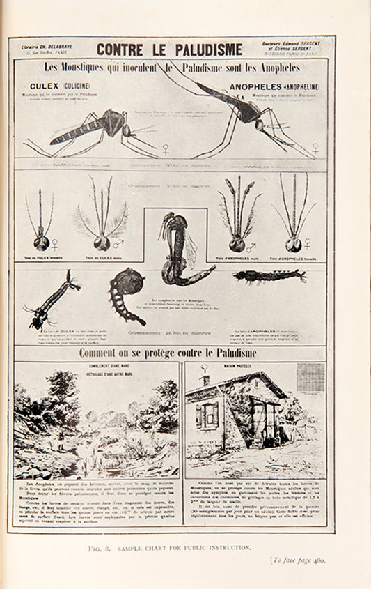 First edition of The Prevention of Malaria, a comprehensive work on malaria epidemiology by Ronald Ross, the doctor who identified its transmission route.