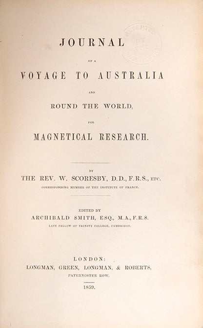 William Scoresby junior, the great Arctic explorer, was actively engaged on scientific research into magnetism and published several papers on the subject