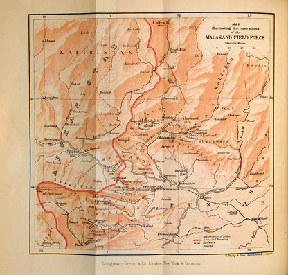 First edition, first issue of Churchill's first published work The Malakand Field Force.