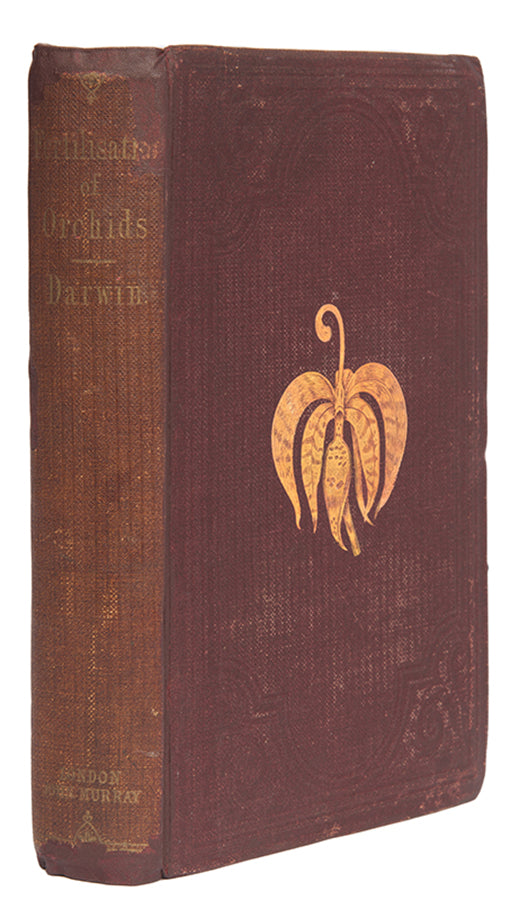 First edition, first issue, of Fertilisation of Orchids, an important contribution to Darwin's theory of evolution by natural selection, published in 1862.