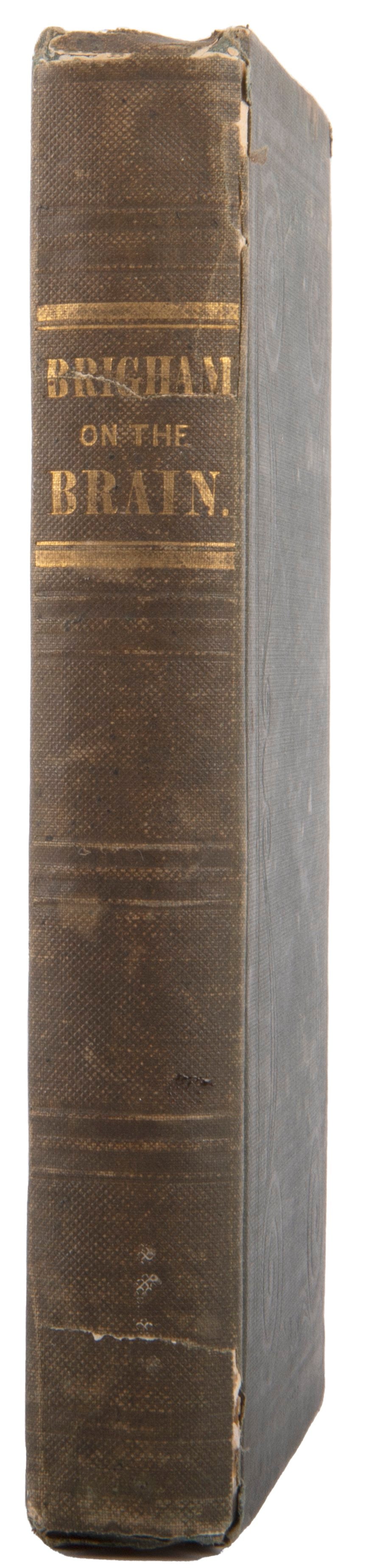 The rare first edition of The Diseases and Functions of the Brain by psychiatrist Amariah Brigham, the first American neurology book, published in 1840.