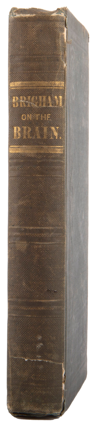 The rare first edition of The Diseases and Functions of the Brain by psychiatrist Amariah Brigham, the first American neurology book, published in 1840.