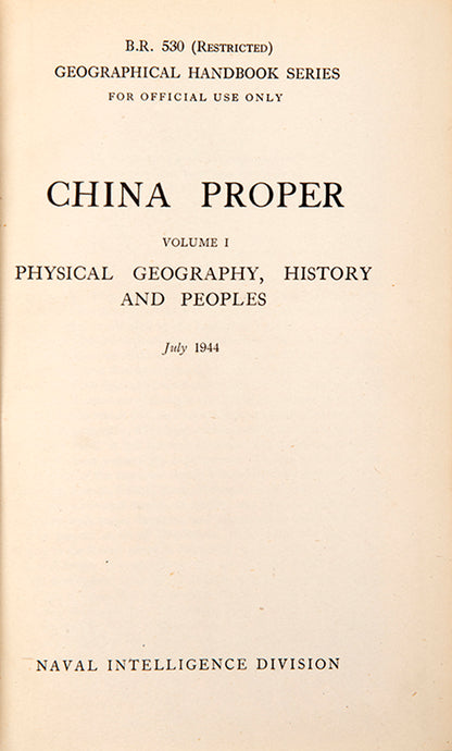 Scarce complete set of the secret reports on China compiled for Naval Intelligence.