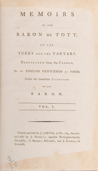 Memoirs of the Baron de Tott,