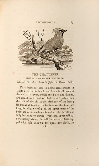 History of British Birds [with] A Supplement to the History of British Birds, A General History of Quadrupeds [and] The Fables of Aesop.