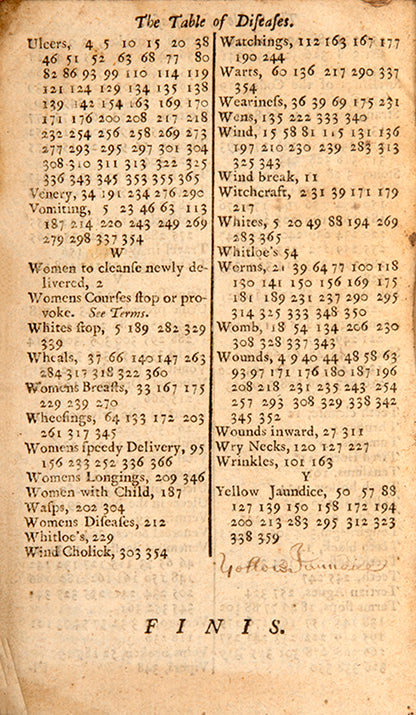 An early edition of Nicholas Culpeper's herbal The English Physician