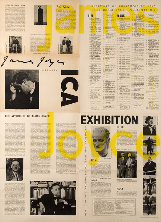 James Joyce 1882–1941. Wednesday, 14th June, to Wednesday, 12th July, 1950. Institute of Contemporary Arts 17-18 Dover Street Piccadilly W.1.