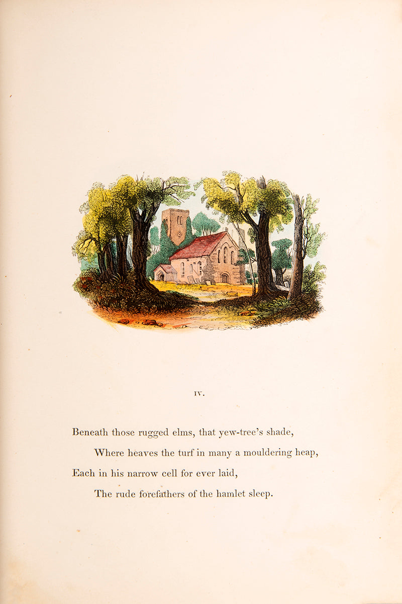 An attractive edition of Gray's Elegy, illustrated with hand-coloured wood engravings by R.S. Gilbert.