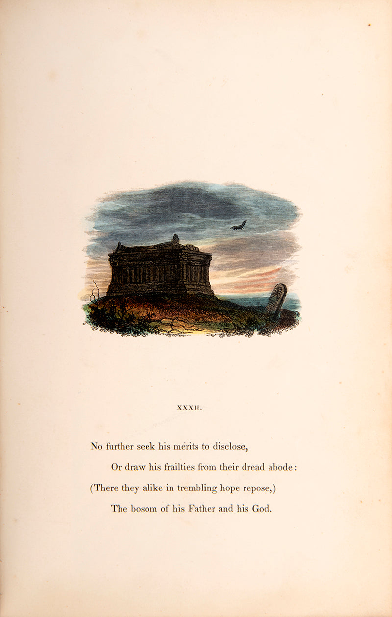 An attractive edition of Gray's Elegy, illustrated with hand-coloured wood engravings by R.S. Gilbert.