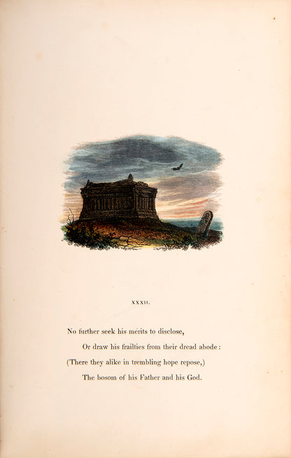 An attractive edition of Gray's Elegy, illustrated with hand-coloured wood engravings by R.S. Gilbert.