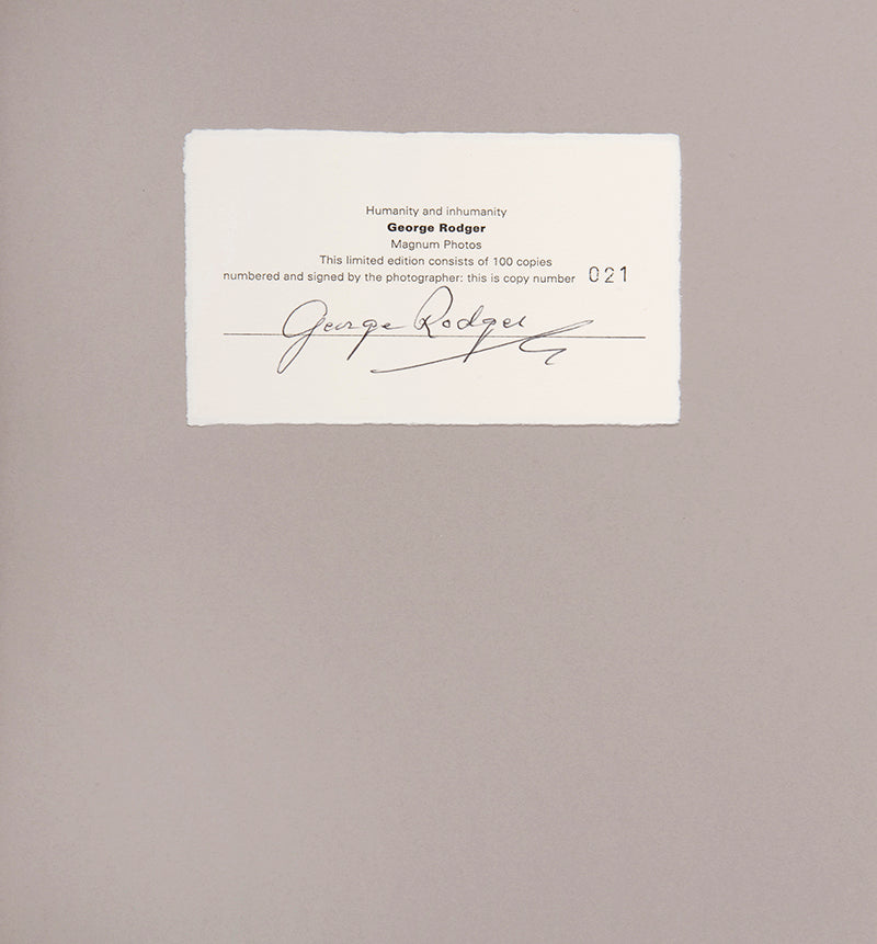 The deluxe edition of Humanity & Inhumanity, the first comprehensive overview of George Rodger's career.