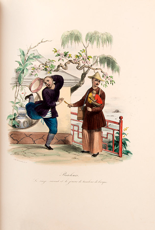 A superbly bound dopy of La Chine by Malpiere, a work which is seldom found complete.